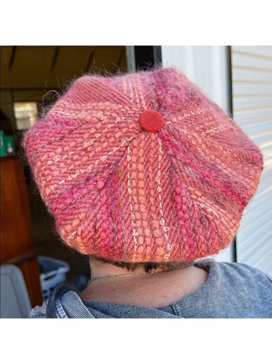 Vintage 70s 1970s Retro Wool Mohair Velvet Newsboy Gatsby Reggae Groovy Hat Cap main image 10